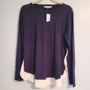 Loft mixed media top